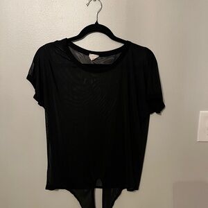 Black Sheer Women's Top